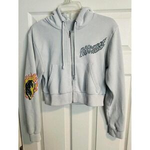 Badwood Los Angeles cropped zip-up hoodie Size Small